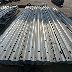Tre onde Guard Rail autostrada Guardrail bordo strada del pannello di recinzione in metallo Crash barriera Post a forma di onda Guardrail Crash barriera pilastro - Product Image 4