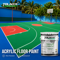 Peinture acrylique imperméable en gros pour sols, revêtement antidérapant pour terrains de sport extérieurs (basketball et tennis)