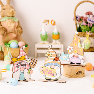 Conejo colgante sin cara para Fiesta de Primavera, conejo de madera encantador, adornos para fiesta de bienvenida, huevos de colores, feliz <span class=keywords><strong>día</strong></span> de Pascua - Product Image 1