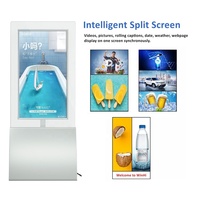 Kiosque d'affichage LCD double face vertical de 43/55 pouces écran tactile capacitif de 10 points réseau Android publicité signalisation numérique