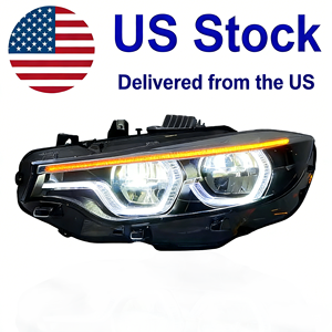 Nuevos Faros Delanteros DRL Amarillo Blanco 6000K para Serie 4 F32/F80/F82 2013-2019 12V 6000LM Actualización Retrofit 36W D2H SJC - Product Image 1