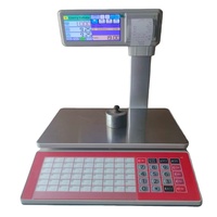 Balance à code-barres étanche IP65 avec écran LCD/LED, précision de 10 g, personnalisation OEM/ODM, impression d'étiquettes et de reçus en option