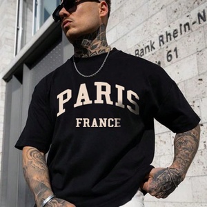 เสื้อยืดโอเวอร์ไซส์ลายกราฟิกสไตล์วินเทจสำหรับผู้ชาย พิมพ์ลายตัวอักษร คอกลม แขนสั้น เสื้อฤดูร้อน - Product Image 2