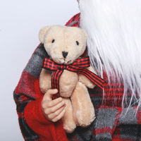 Cadeau Père Noël Décoration faite à la main Figurine Père Noël Joyeux Noël Ornements Poupée debout 45cm Père Noël
