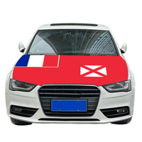 Housses de capot de voiture en gros 120x150cm Wallis et Futuna, résistantes à l'usure et durables, avec drapeau moteur