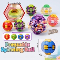 Balle Fidget Spinner Colorée à Presser pour Tourner, Jouet Anti-Stress, Balle Anti-Anxiété, Spinner de Bureau pour Enfants et Adultes