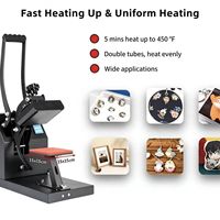 Presse à chaud manuelle compacte 15x15cm, machine portable pour transfert thermique sur casquettes de golf et de baseball, idéale pour l'impression de logos et étiquettes DIY sur casquettes