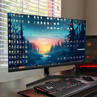 Monitores de 27 Pulgadas con Pantalla IPS LCD LED Curva, Monitor para Juegos de PC