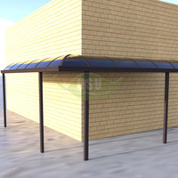 Abri double pour voiture de 6 m * 5,5 m, couvertures pour abris de voiture, abris de voiture en métal, aluminium à vendre