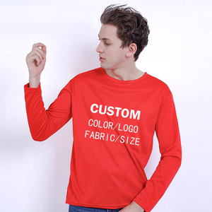 Magliette da uomo pubblicitarie t-shirt a manica lunga in poliestere a maniche lunghe da uomo Design azienda Logo immagine felpa donna all'ingrosso - Product Image 2