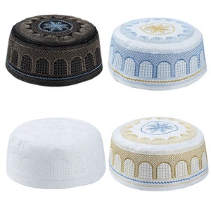 Nuevos gorros musulmanes de tela de encaje transpirable para hombre, al por mayor, de origen egipcio, turco y árabe, con patrones geométricos termotransferibles. - Product Image 3