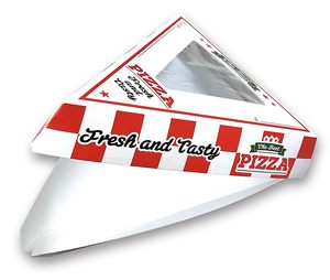Scatola Monoporzione per Fette di Pizza, Spessa e Robusta, Usa e Getta, con Finestra Trasparente, Adatta per Microonde e Congelatore - Product Image 3