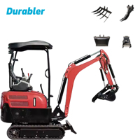 Mini-excavatrice 2 tonnes certifiée CE, fabriquée en Chine, 1,5T 1,8T, mini-pelleuse à bras pivotant à rayon de braquage zéro, pour usage agricole et de jardin, prix compétitif