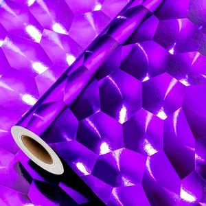 Papel de regalo personalizado rojo, morado, plateado, verde, holográfico, con patrón de ojo de gato, efecto láser arcoíris, 80gsm, para envolver regalos - Product Image 2