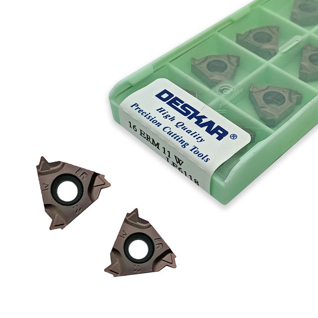 DESKAR Carbide Inserts 16ER 16ERM11W LF6118  Buttress Carbide Thread Inserts for Lathe Carbide Inserts Carbide Inserts Cutting