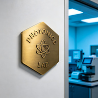 Plaque de nom de chambre en laiton poli, gravure profonde, pour la décoration d'hôtels de luxe et de boutiques