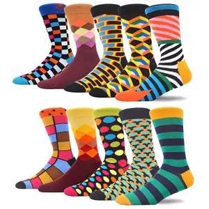 Calcetines de Jacquard divertidos para hombre, calcetín colorido, colorido, a la moda, personalizado