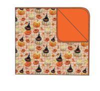 Couverture à imprimé gingham citrouille Halloween, motif feuille d'érable automne, pour canapé et lit, personnalisable – Grande Vente