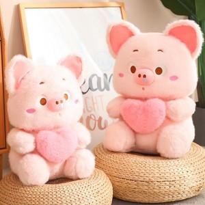 Venta al por mayor peluche <span class=keywords><strong>rosa</strong></span> amor cerdo muñeca juguete lindo peluche hocico cerdo juguete encantador cerdo juguete regalo para novia Día de San Valentín - Product Image 5
