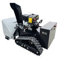 Déneigeuse à chenilles à essence durable avec angle de projection réglable pour usage agricole