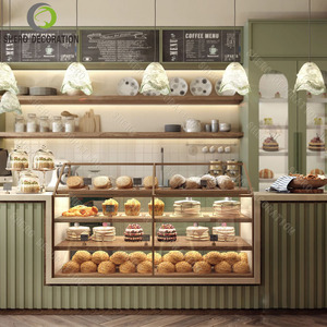 Meubles de boulangerie haut de gamme sur mesure, durables, vitrine à pain en verre multi-niveaux de luxe avec éclairage - Product Image 2