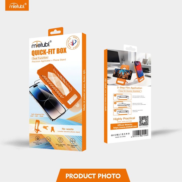 Mietubl Display Position 2-in-1  Multifunctional Magic Box Glass Screen Protector for iPhone 15/16 Pro Max With Locator