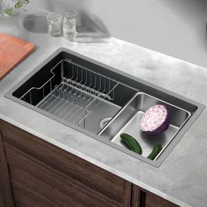 Large Single Bowl Sink 3mm Panel 304 Stainless Steel Kitchen Vegetable Washing Basin Nano Dish Washing Sink Undermount - Product Image 1