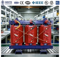 Transformateur sec 20 kV 1000 kVA 1250 kVA 2000 kVA triphasé à bobinage en résine époxy à faible perte, équipement de distribution d'énergie IEC