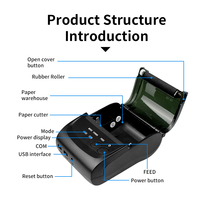 Mini Impresora Portátil de Alta Calidad, Impresora Inalámbrica Inteligente sin Tinta, Impresión de Etiquetas y Fotos, Impresora Térmica de Recibos de 58 mm
