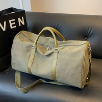 Sac de voyage cylindrique en toile cirée épaisse personnalisé avec logo, idéal pour le camping, le sport, les hommes et les femmes