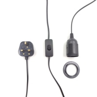 Cordon d'alimentation US AU UK EU vers E14 E27, support de lampe à vis, tête de suspension LED avec interrupteur 303, câble d'extension, fil électrique pour ampoule