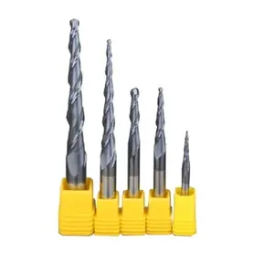 2 flutes spiral carbide router bits taper ball nose end mill