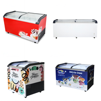 Congélateur Commercial à Glace SD720Q 700L – Vente Directe Usine – Congélateur Coffre à Couvercle en Verre Courbé pour Magasin de Proximité