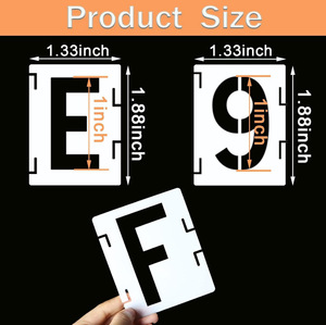 Kit de 42 pochoirs réutilisables de 2 pouces pour gâteaux, lettres, symboles et chiffres, avec modèles d'alphabet imbriqués pour la peinture - Product Image 3