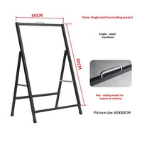 Support d'affichage promotionnel pliable en forme de A, vertical, sur pied, de type A, pour panneau KT, utilisation en extérieur, minimaliste et moderne