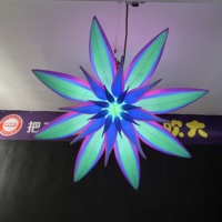 Décoration de scène : Combinaison de fleurs gonflables géantes lumineuses LED, merveilleuse fleur gonflable publicitaire, plante gonflable personnalisée