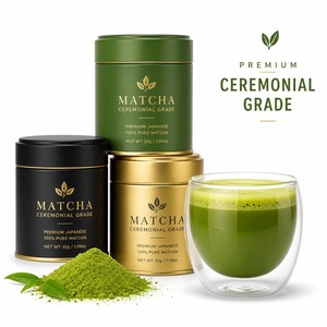 Uji Style Ceremonial Grade Matcha Tea Powder Organic First Harvest Pure Stone Ground Green Tea In Traditional Metal Can - Product Image 2