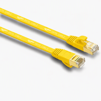 Kabel Patch Cord Ethernet Flat Cat6 RJ45 8P8C Cat6a Cat5e FTP 30AWG Tembaga Murni Cat7 Lan Network 1/3/5M Cat8 SFTP Berkualitas Tinggi