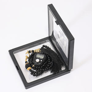 럭셔리 이슬람 선물 99 유리 구슬기도 Tasbeeh 디지털 탈리 카운터 보이는 상자 Tasbih 선물 세트 - Product Image 4