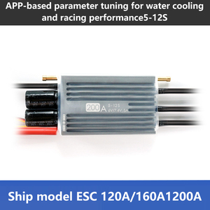 ตัวควบคุมมอเตอร์ไร้แปรงถ่านอลูมิเนียม 200A 120A ESC 5-12S 6V/7.4V 5A อุปกรณ์เสริมโดรน - Product Image 2