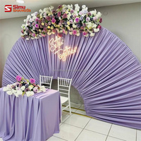 Cadre en forme de cœur rose personnalisé pour mariage, avec fond de rideau pour la décoration de fête d'événement