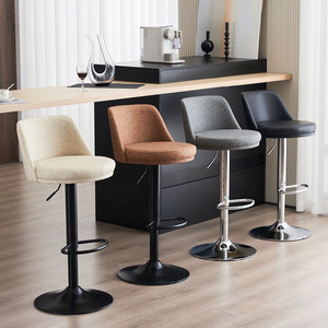 Height Adjustable Metal Frame Office Furniture Office Pod <strong>Bar</strong> Chair <strong>Swivel</strong> Lifting Backrest <strong>Bar</strong> <strong>Stool</strong> - Product Image 1