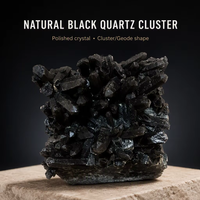 En gros Naturel Noir Quartz Cristal Cluster Reiki Guérison Pierre Semi-Précieuse pour FengShui Cristal Artisanat