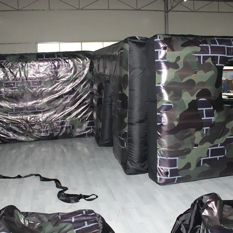 Kualitas tinggi balon CS Bunker dinding tiup permainan Paintball untuk dijual struktur tiup permainan