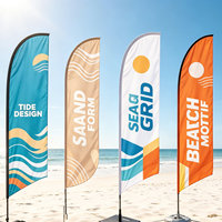 Drapeau plume en forme de larme pour événements en plein air, camping, plage, avec logo personnalisé par transfert thermique, polyester résistant aux intempéries