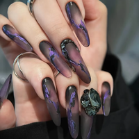 240 Uñas Postizas Profesionales XXL Extra Largas, Tipo Ataúd, Transparentes, Ovaladas, Almendradas, Francesas, Cuadradas, Transparentes, para Presionar