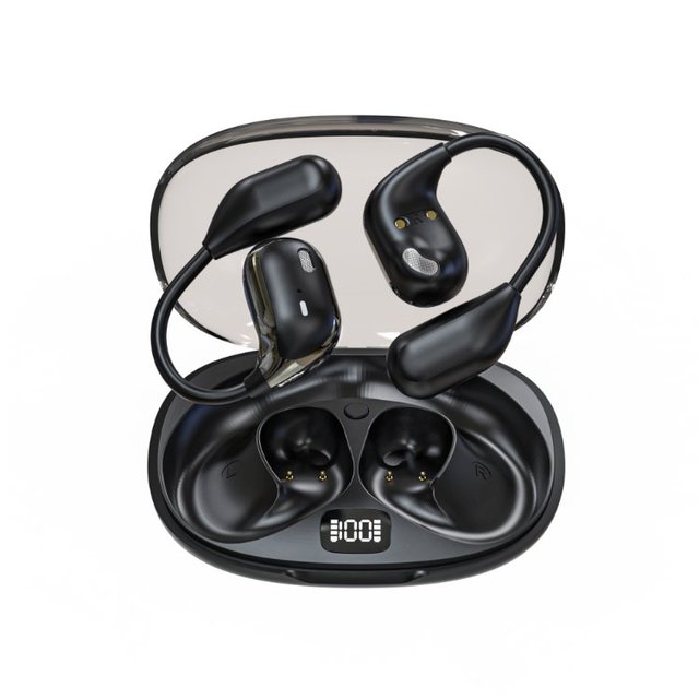 Open-Ear Smart Sport Earbuds Wireless Stereo Sound Function LED Digital Display Headset Games Sports Waterproof Earphones