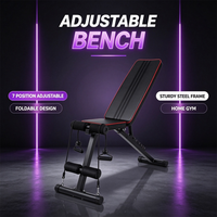Banc de musculation inclinable multifonction à 7 positions, banc d'entraînement pliable pour la maison, pour un entraînement complet du corps