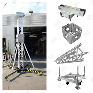 Sil Custom Aluminium Ground Support Line Array Stand Truss Speaker Lifting Truss Tuigage Toren Lift Systeem 8 Ft Podium Truss Toren