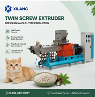 Machine extrudeuse de litière absorbante pour chats, moteur PLC, acier inoxydable 304, ligne entièrement automatique haute capacité, marque XILANG, 56 kW